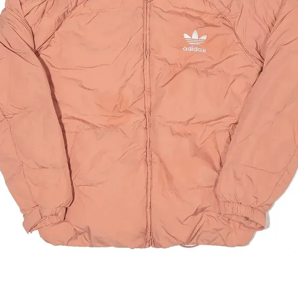 ADIDAS Down Insulated Puffer Jacket Pink Nylon Womens UK 6