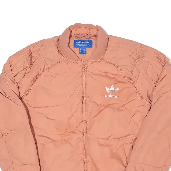 ADIDAS Down Insulated Puffer Jacket Pink Nylon Womens UK 6