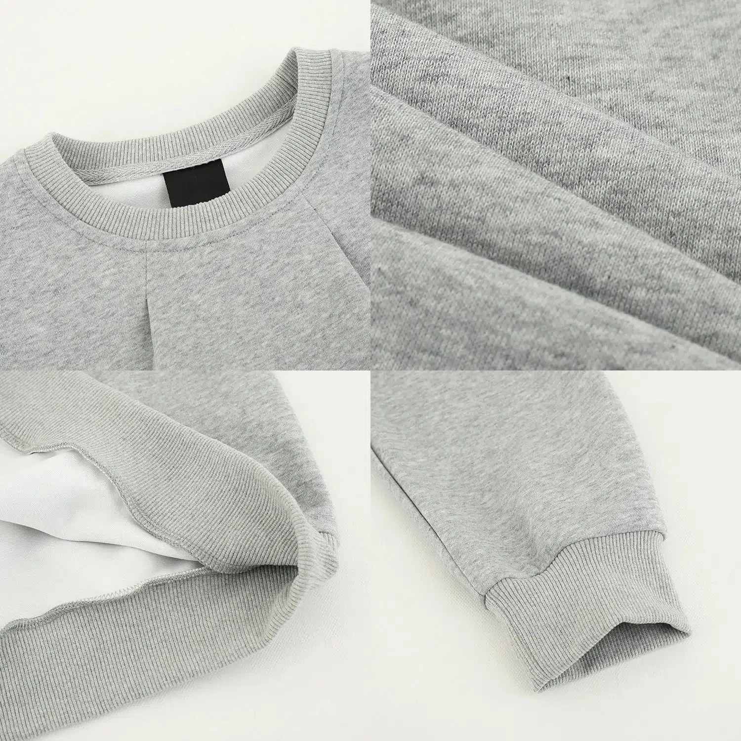 Basic Solid Color Pullover Sweatshirt