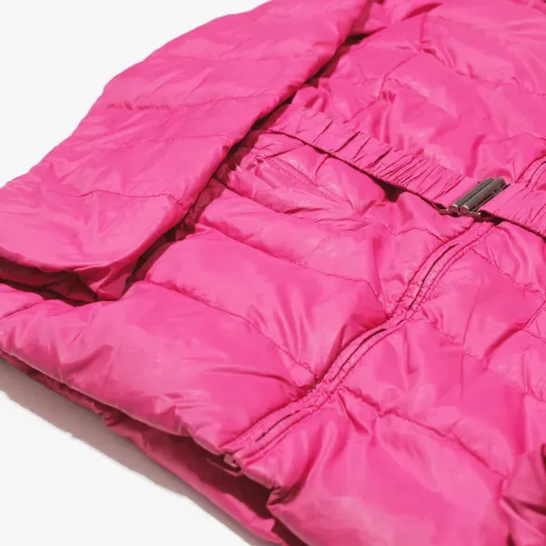 BENETTON Down Insulated Puffer Jacket Pink Womens UK 16