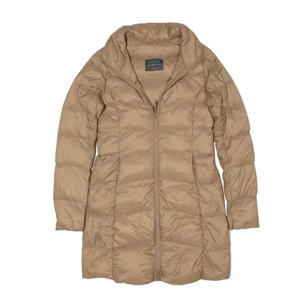 BENETTON Lightweight Down Insulated Brown Puffer Jacket UK 6