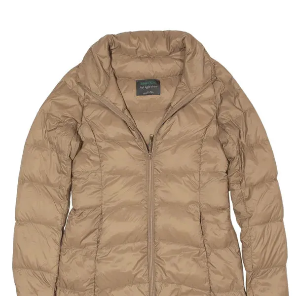 BENETTON Lightweight Down Insulated Brown Puffer Jacket UK 6