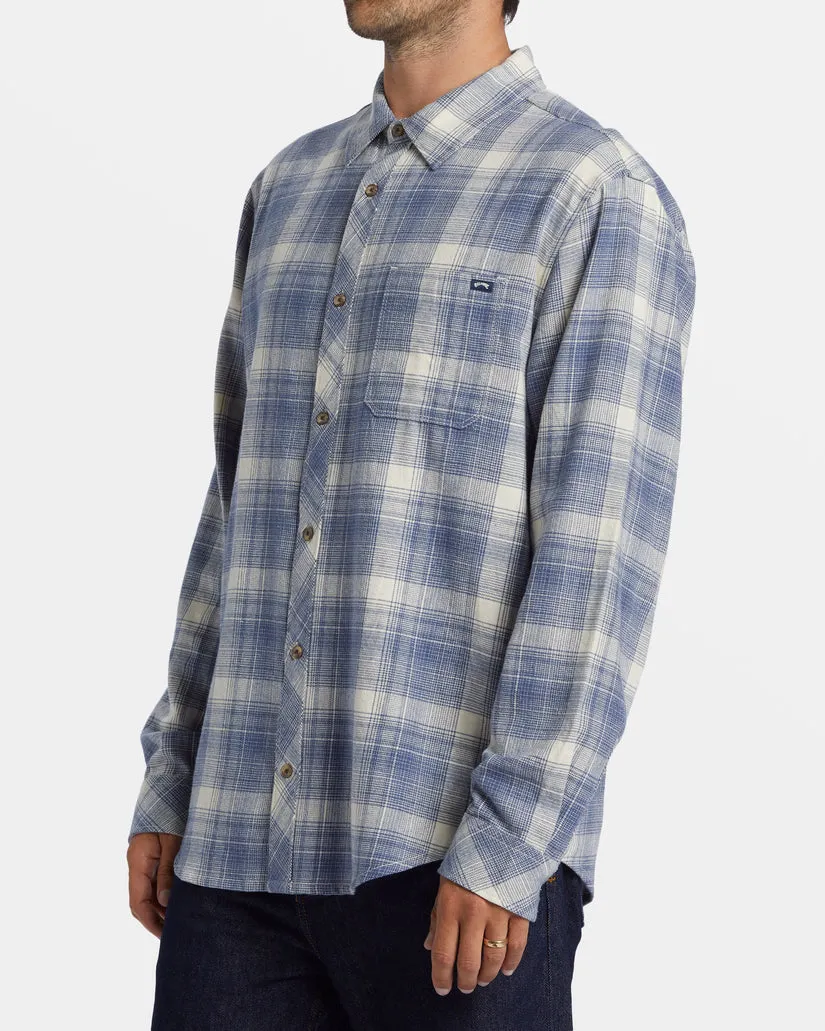 Billabong Coastline Flannel L/S Shirt-Slate Blue