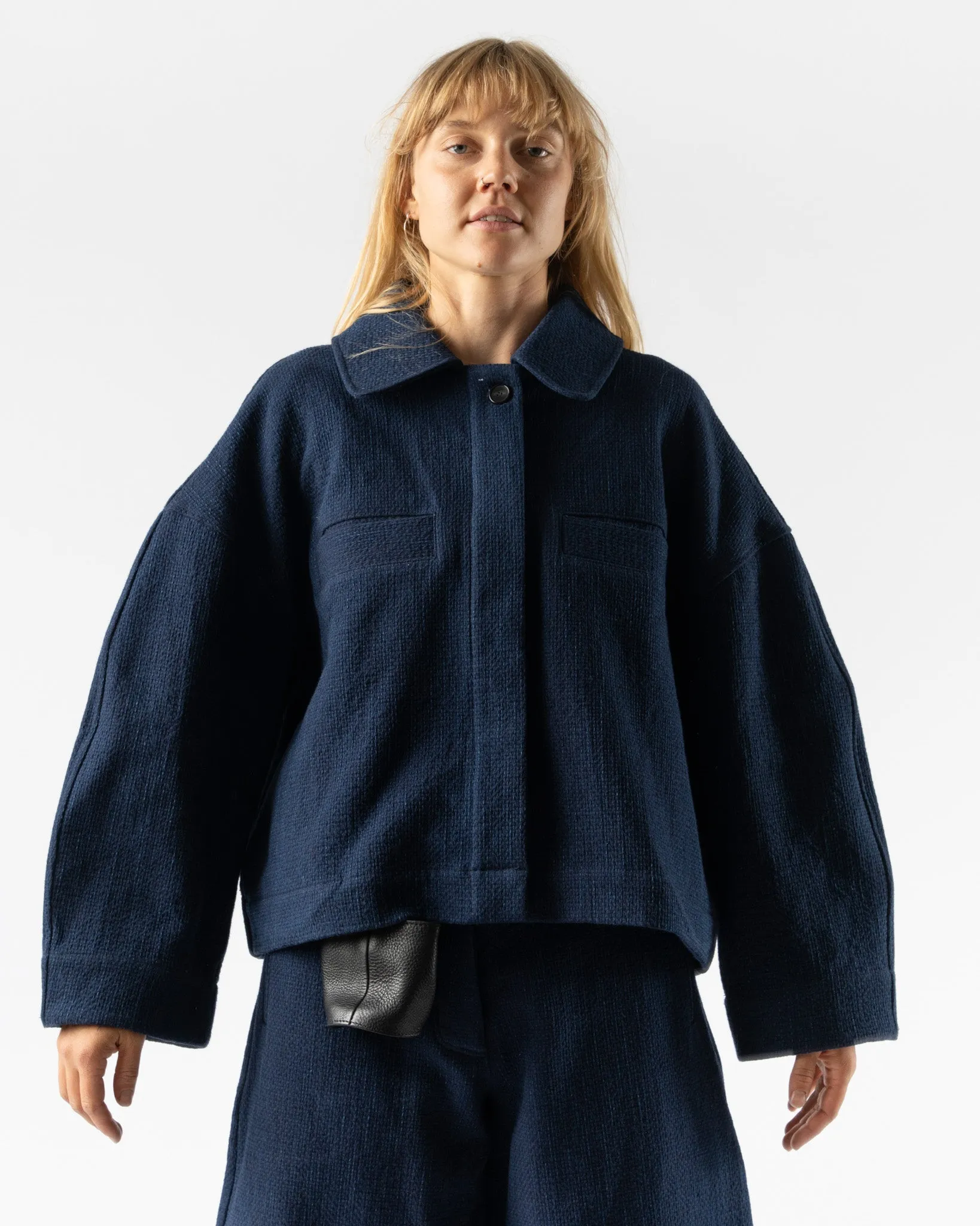 Cawley Sashiko Stitch Indigo Wesley Jacket