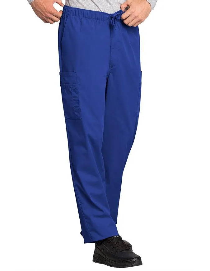 Cherokee Workwear Men's Drawstring Cargo Petite Scrub Pant