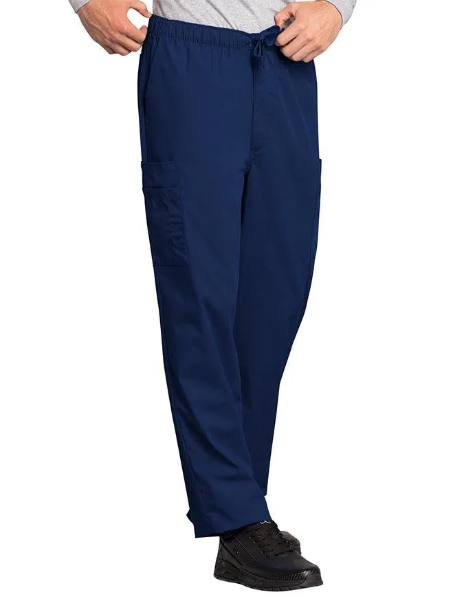 Cherokee Workwear Men's Drawstring Cargo Petite Scrub Pant