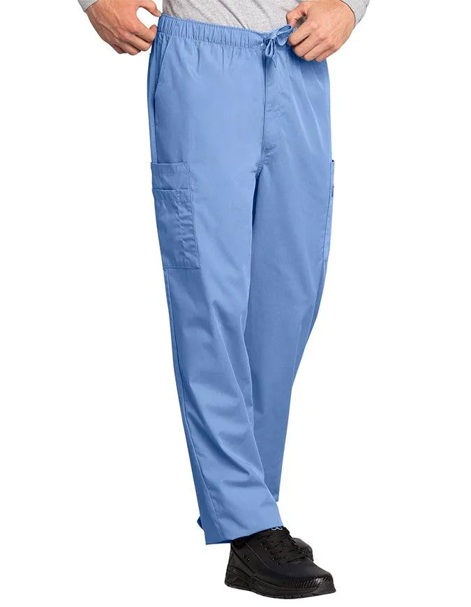 Cherokee Workwear Men's Drawstring Cargo Petite Scrub Pant