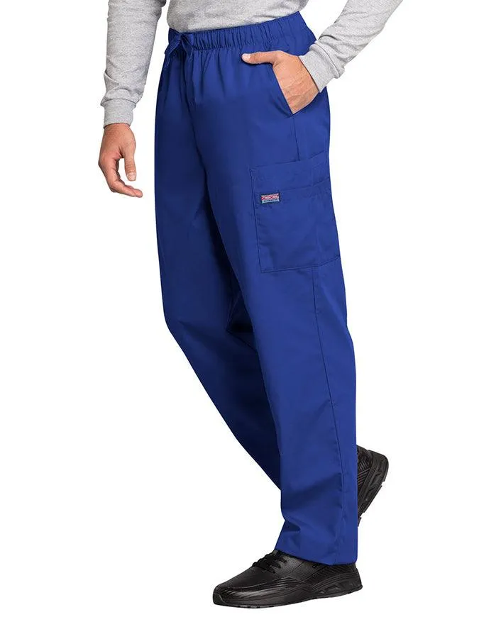 Cherokee Workwear Men's Drawstring Cargo Petite Scrub Pant