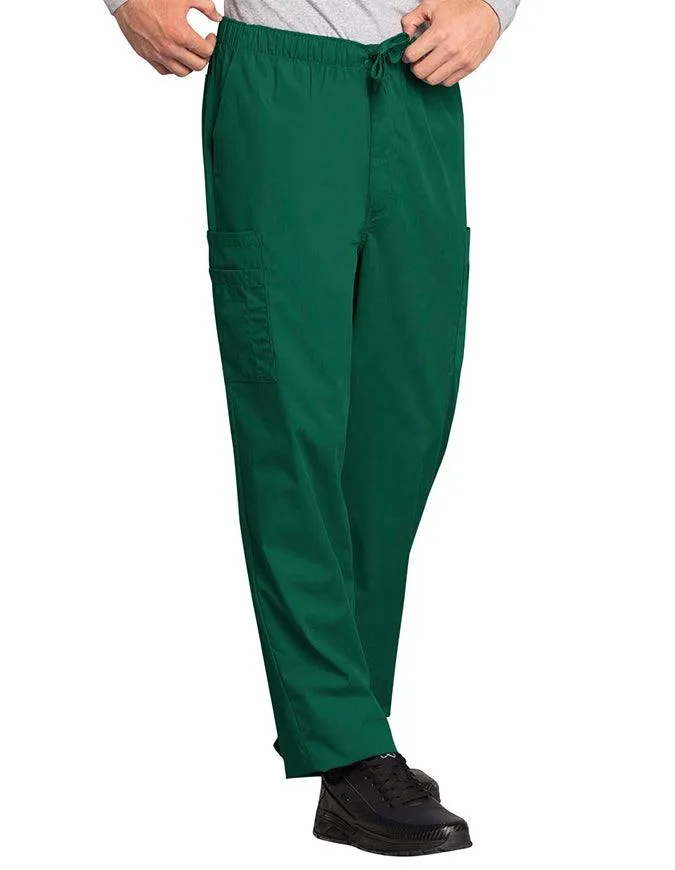 Cherokee Workwear Men's Drawstring Cargo Petite Scrub Pant