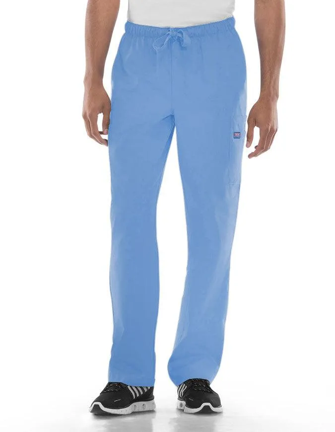 Cherokee Workwear Men's Drawstring Cargo Petite Scrub Pant