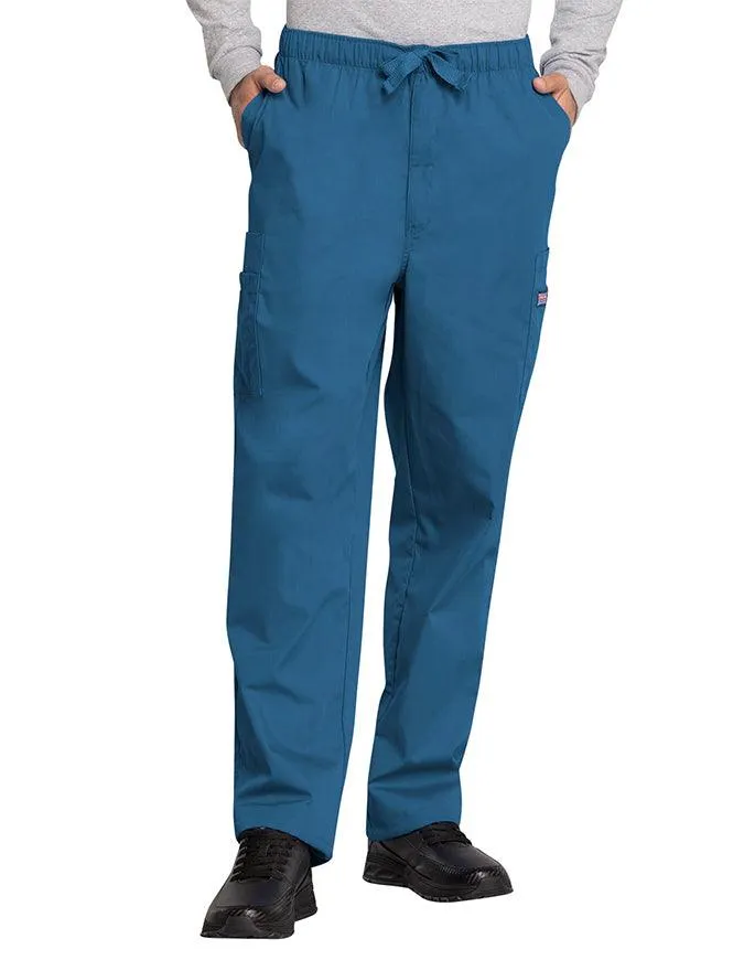 Cherokee Workwear Men's Drawstring Cargo Petite Scrub Pant