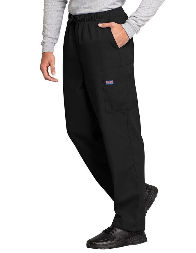 Cherokee Workwear Men's Drawstring Cargo Petite Scrub Pant