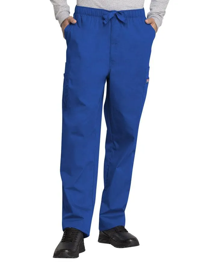 Cherokee Workwear Men's Drawstring Cargo Petite Scrub Pant