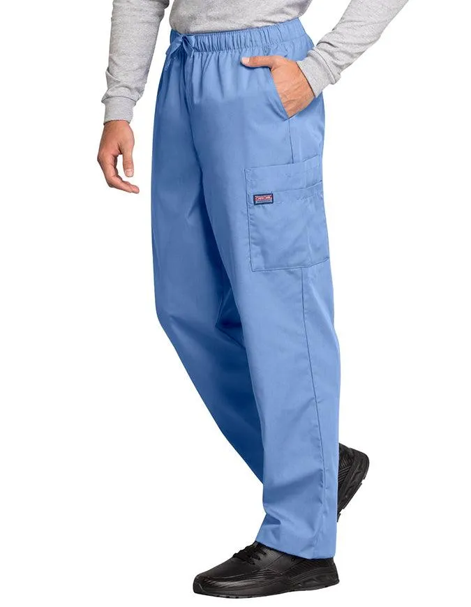 Cherokee Workwear Men's Drawstring Cargo Petite Scrub Pant