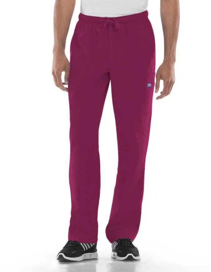 Cherokee Workwear Men's Drawstring Cargo Petite Scrub Pant