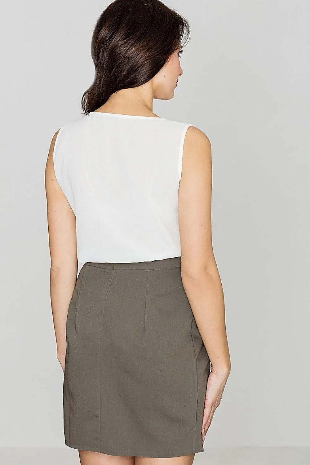 Chic Asymmetric Front-Cut Pencil Skirt