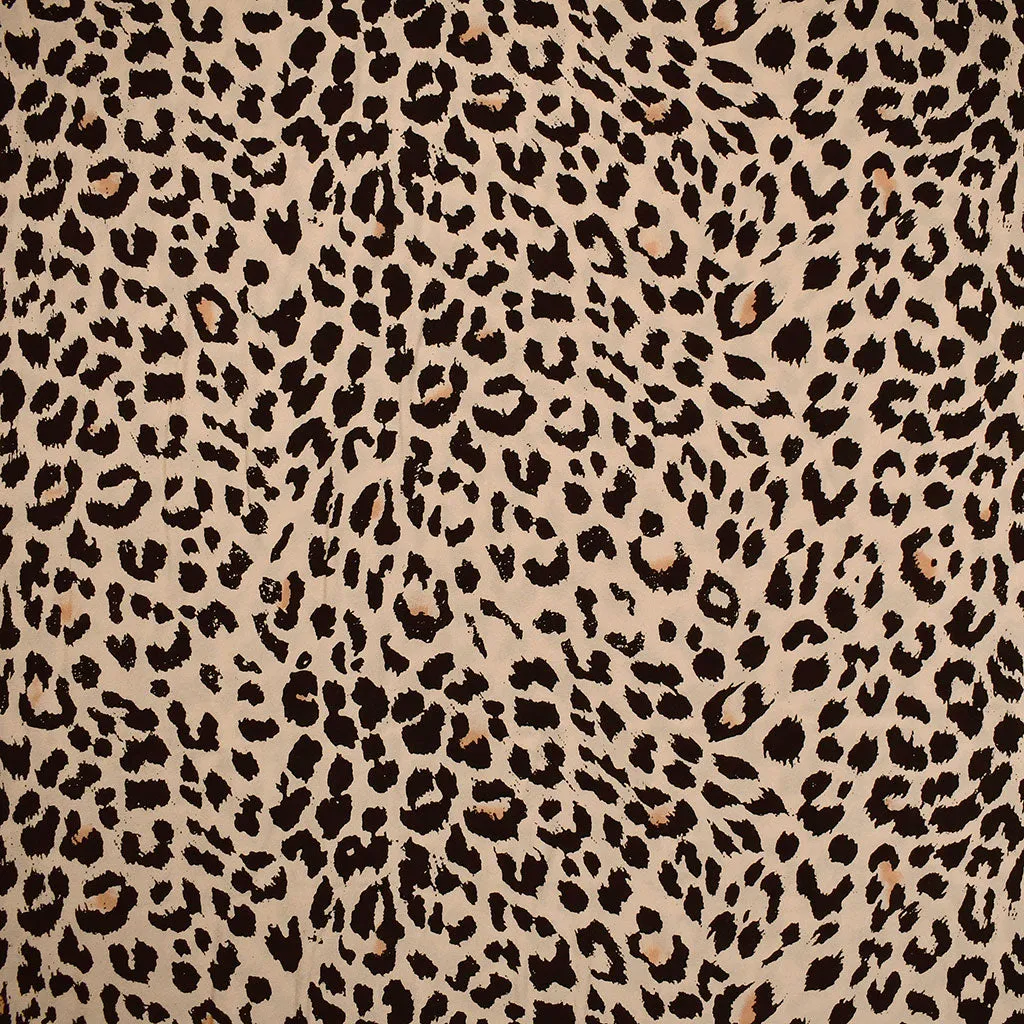 Classic Animal Spot Rayon Crepe Latte/Black SY