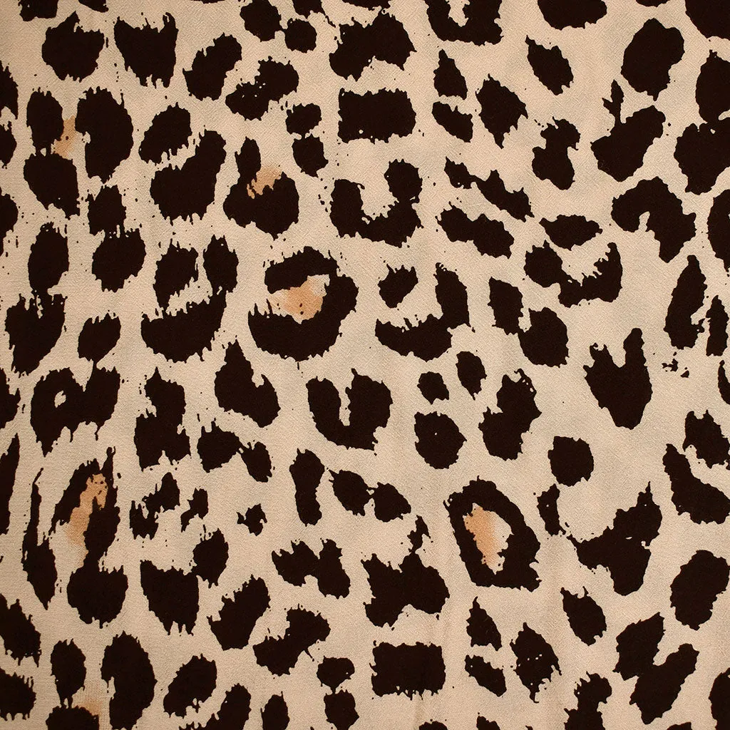 Classic Animal Spot Rayon Crepe Latte/Black SY