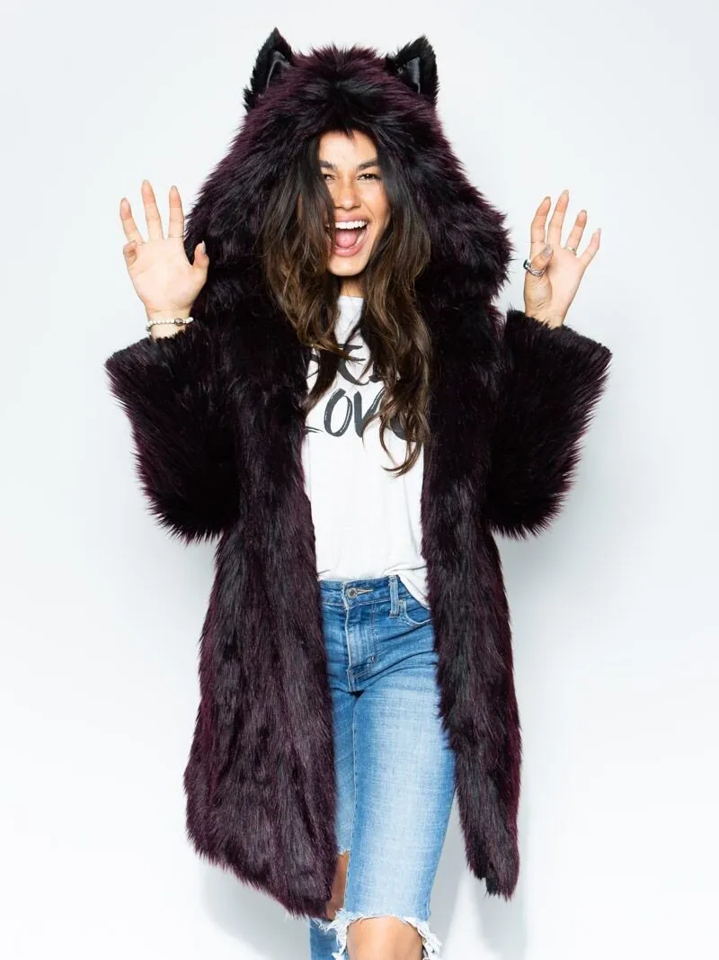 Classic Sangria Wolf CE Faux Fur Coat *Unisex*