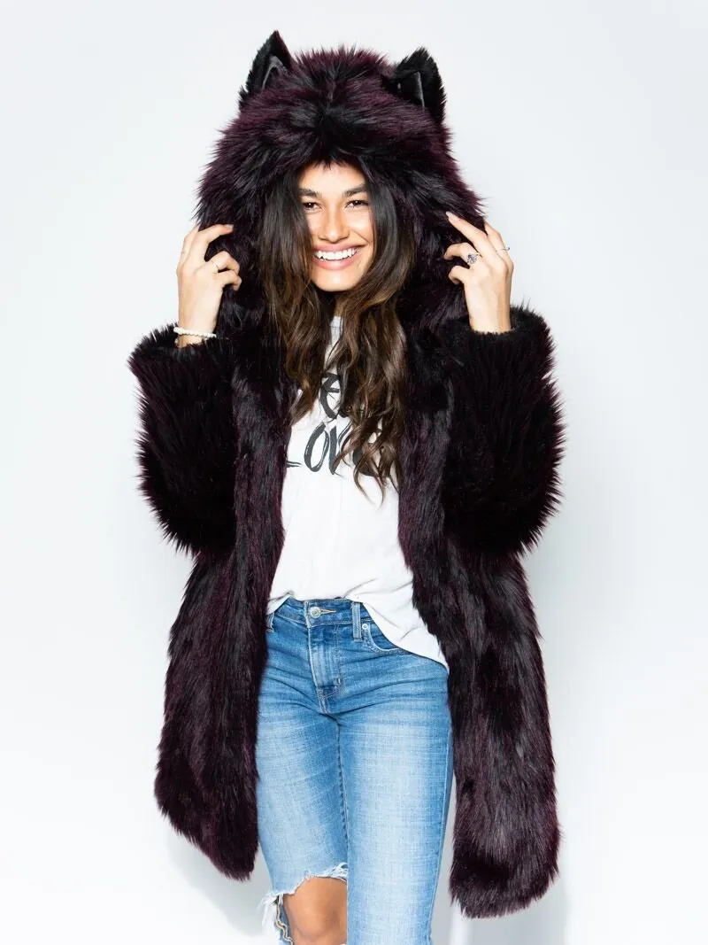 Classic Sangria Wolf CE Faux Fur Coat *Unisex*