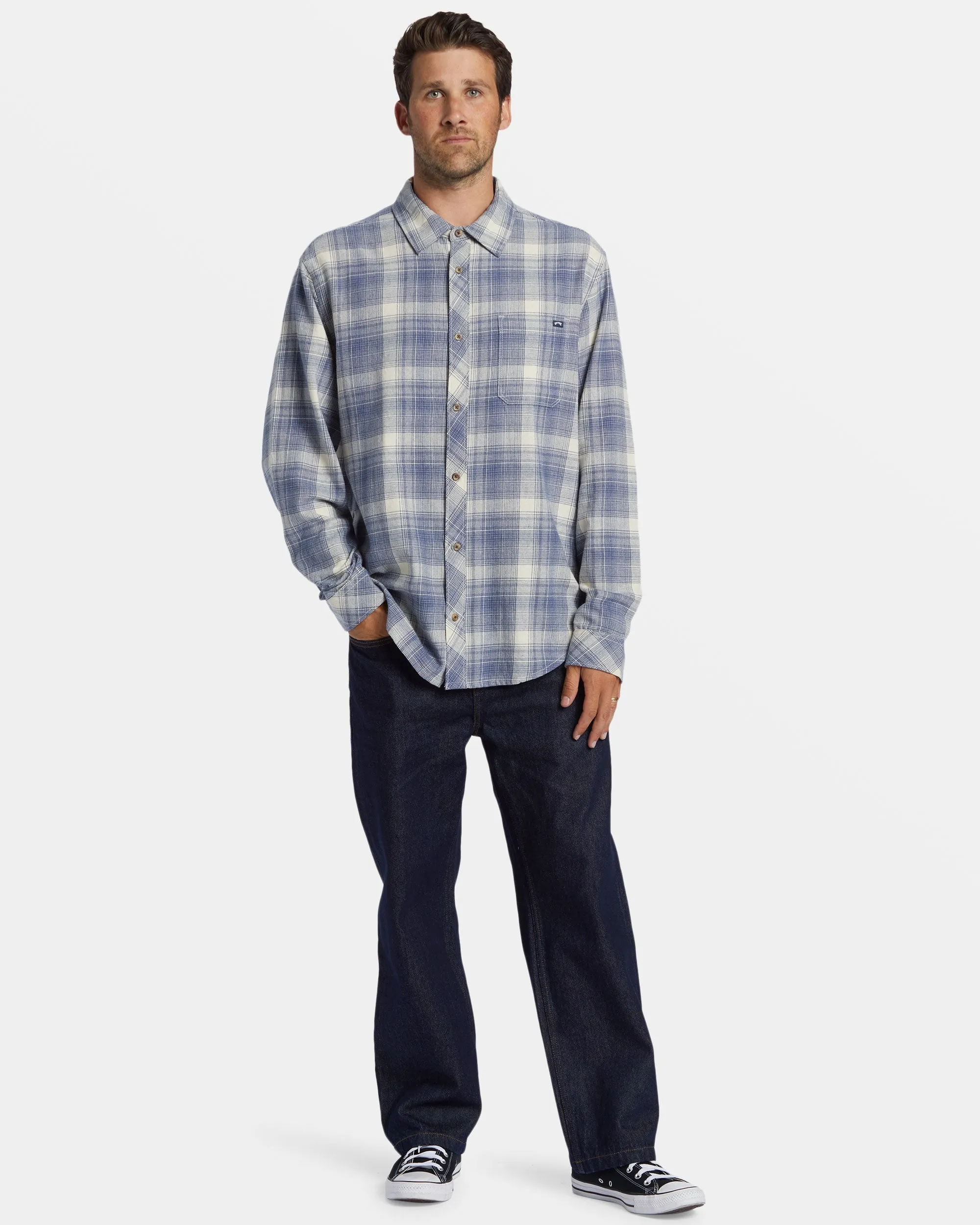 Coastline Flannel Shirt - Slate Blue