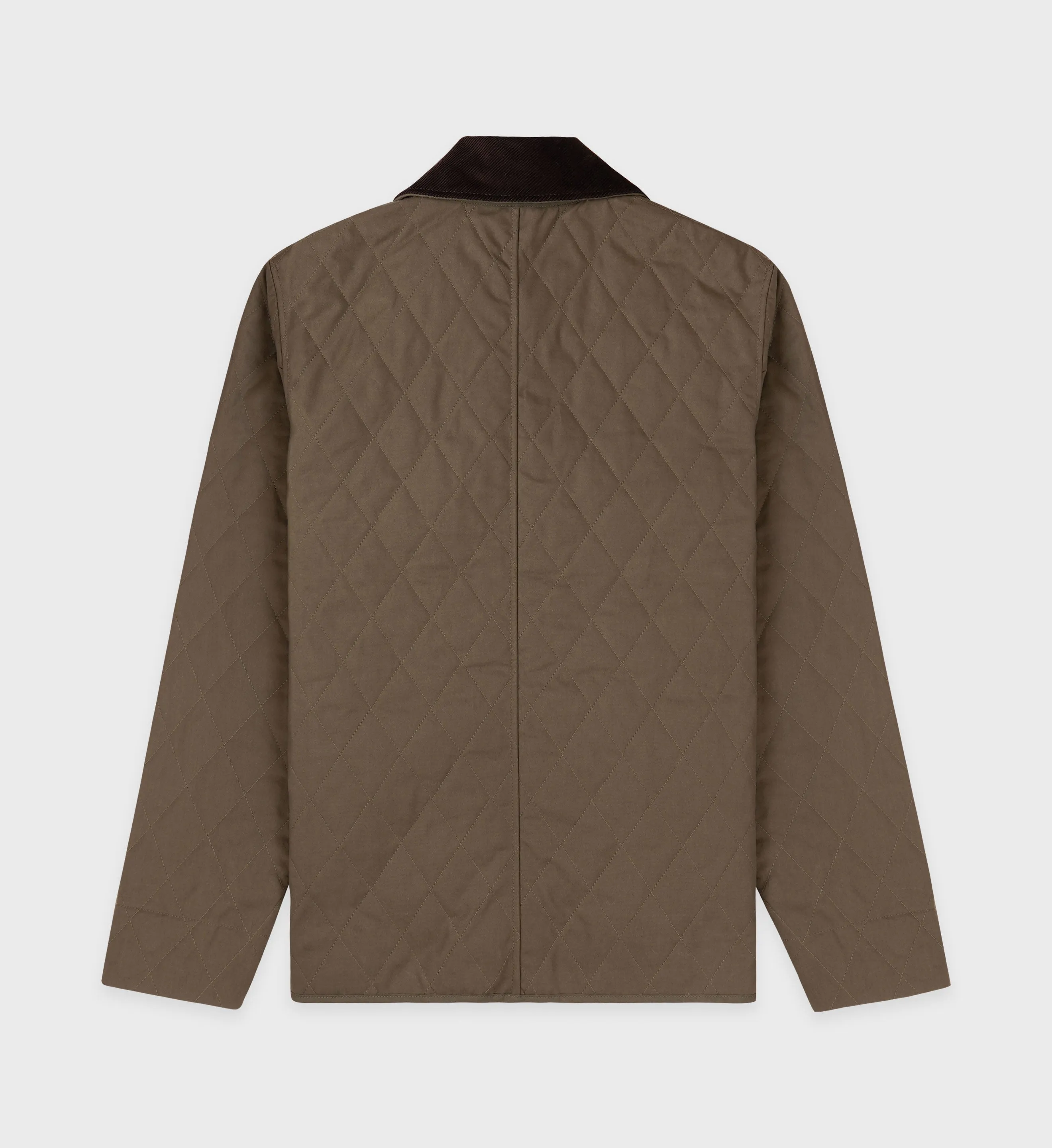 Connecticut Crest Quilted Jacket - Kaki/Brown