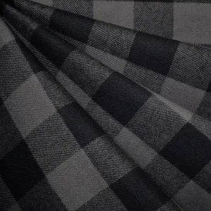 Cozy Cotton Flannel Buffalo Check Plaid Charcoal/Black