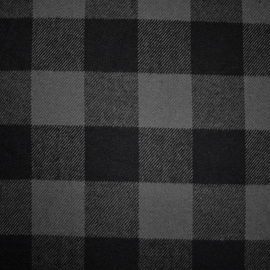 Cozy Cotton Flannel Buffalo Check Plaid Charcoal/Black