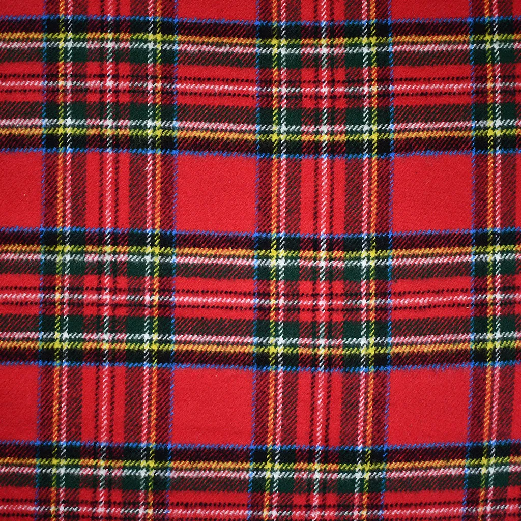 Cozy Cotton Flannel Royal Stewart Tartan Plaid Red SY