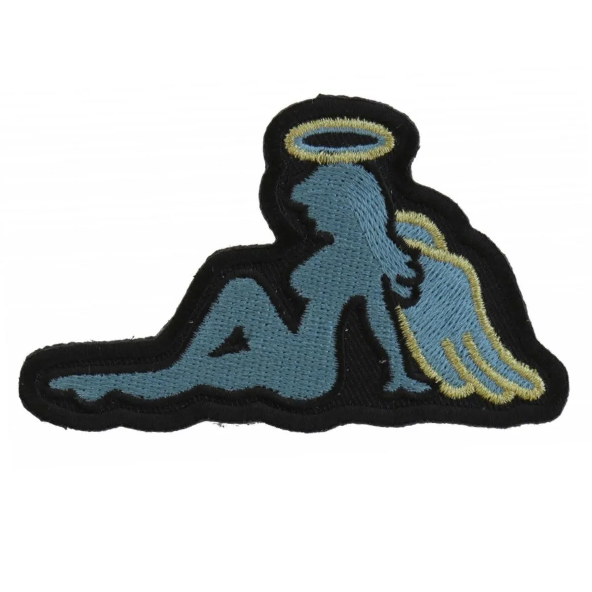 Daniel Smart Blue Angel Girl Embroidered Patch, 3.5 x 2 inches