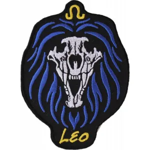 Daniel Smart Leo Skull Zodiac Sign Patch, 3 x 4 inches