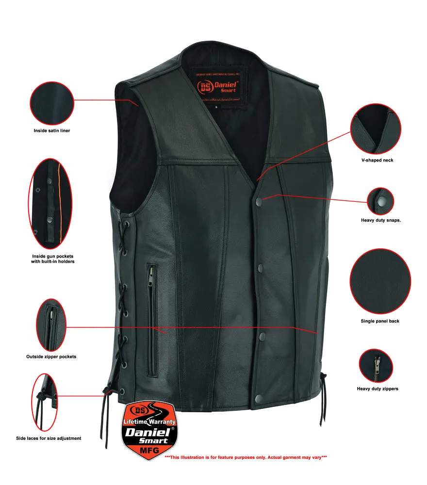 Daniel Smart Men's Single Back Panel Concealed Carry Vest