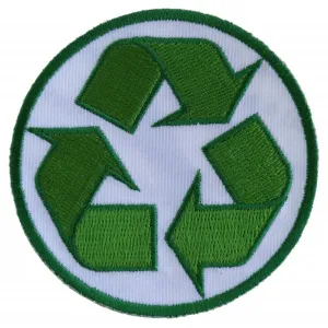 Daniel Smart Recycle Sign Novelty Embroidered Iron On Patch, 3 x 3 inches