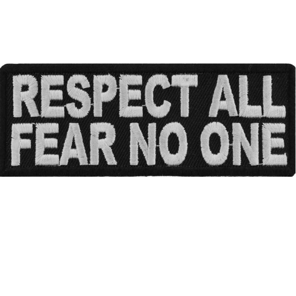 Daniel Smart Respect All Fear No One Embroidered Iron On Morale Patch, 4 x 1.5 inches