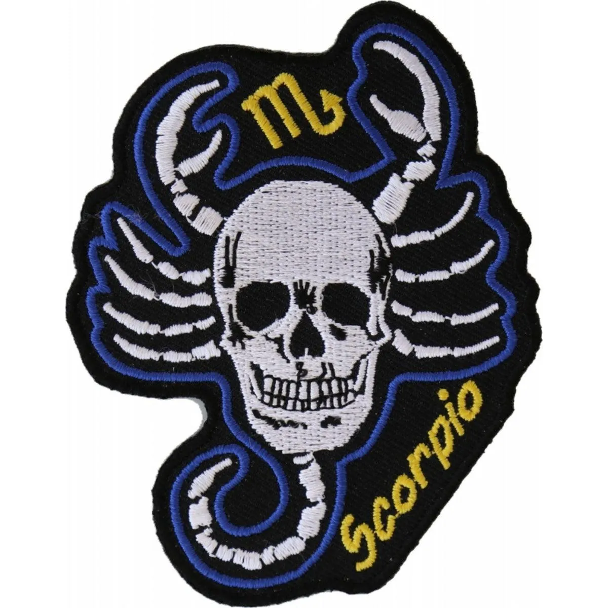 Daniel Smart Scorpio Skull Zodiac Sign Patch, 3.2 x 3.5 inches