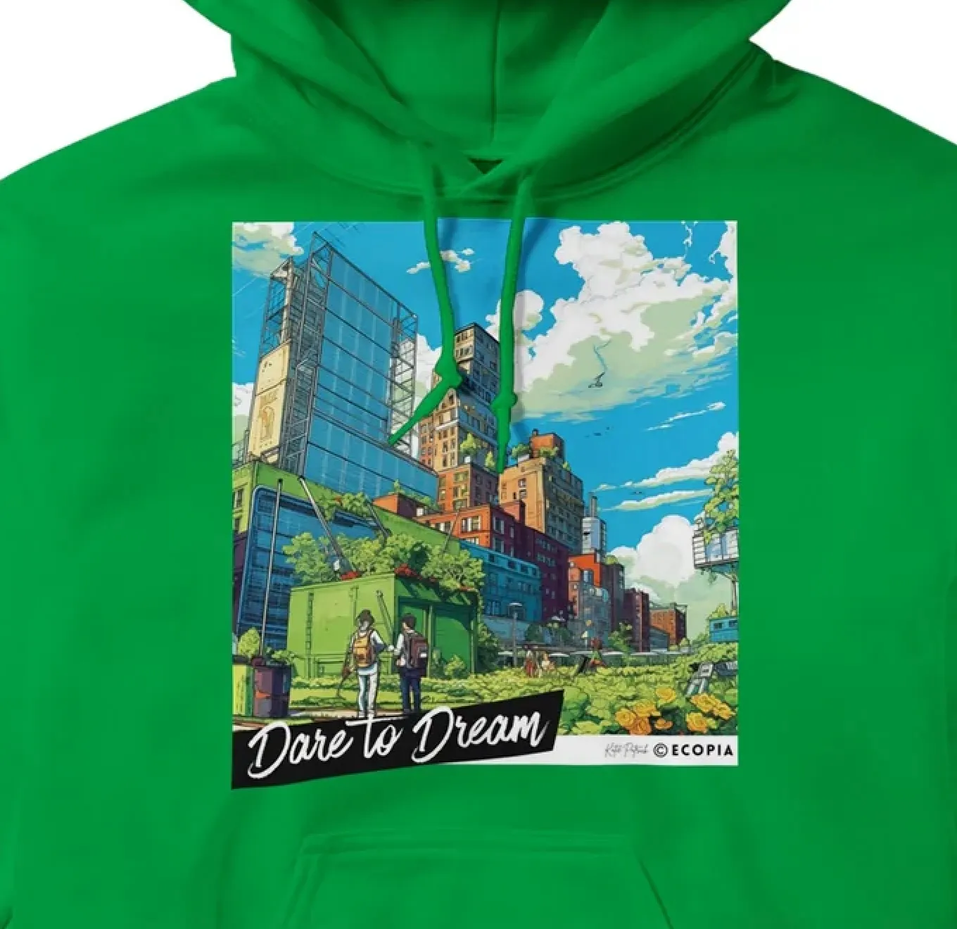 “Dare to Dream” Classic Unisex Pullover Hoodie | White   Colors