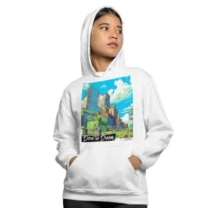 “Dare to Dream” Classic Unisex Pullover Hoodie | White   Colors