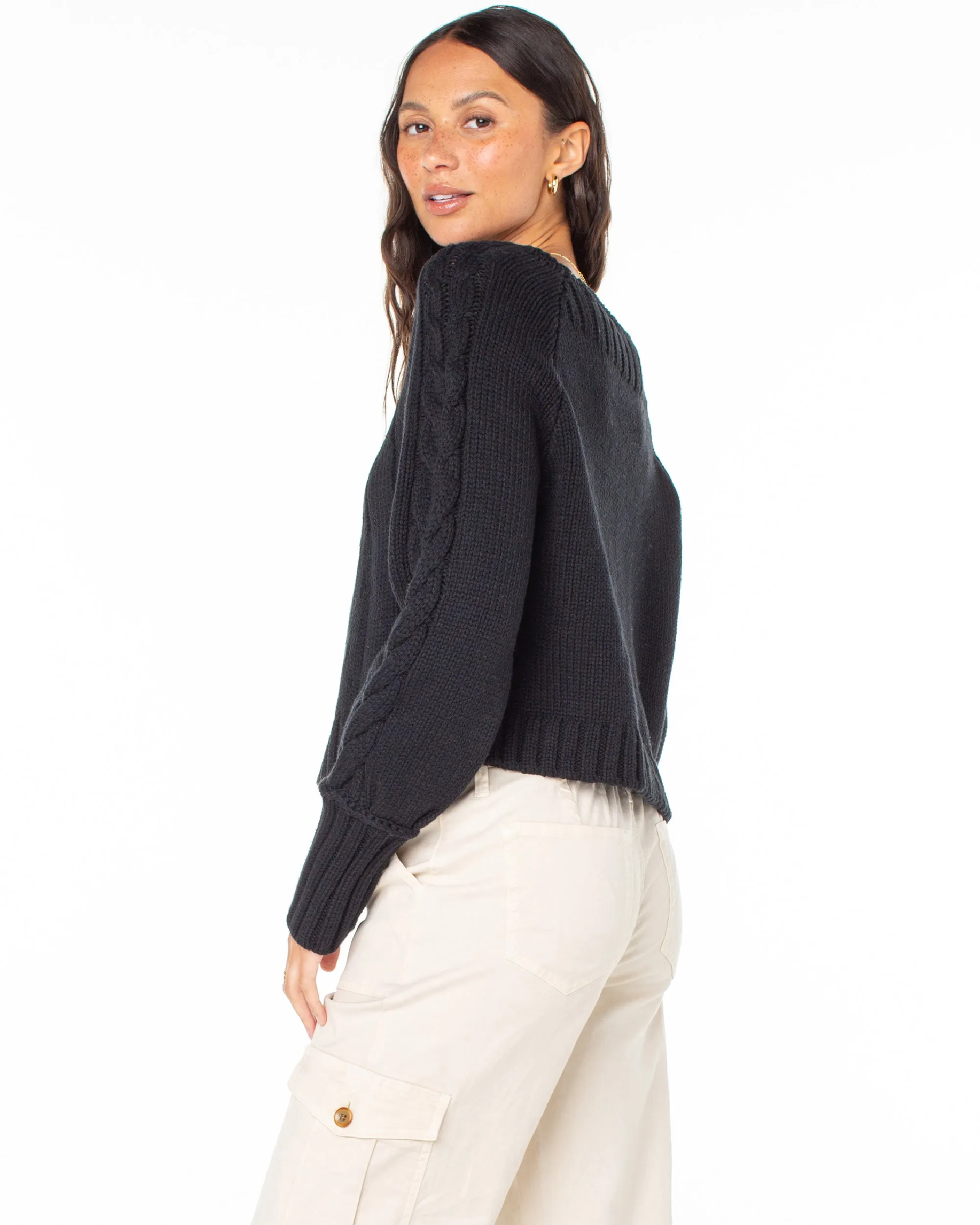 Day Dream Boat Neck Sweater - Anthracite