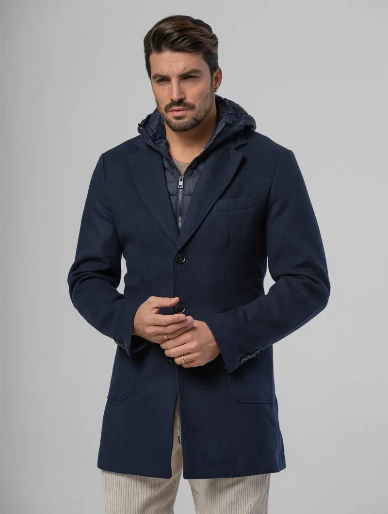 DENVER COAT IN BLUE NAVY