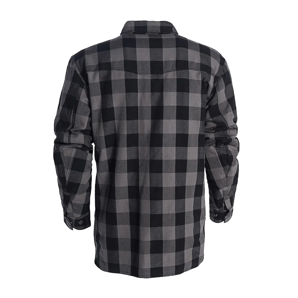 FLANNEL KEVLAR RIDING SHIRT GREY-BLACK