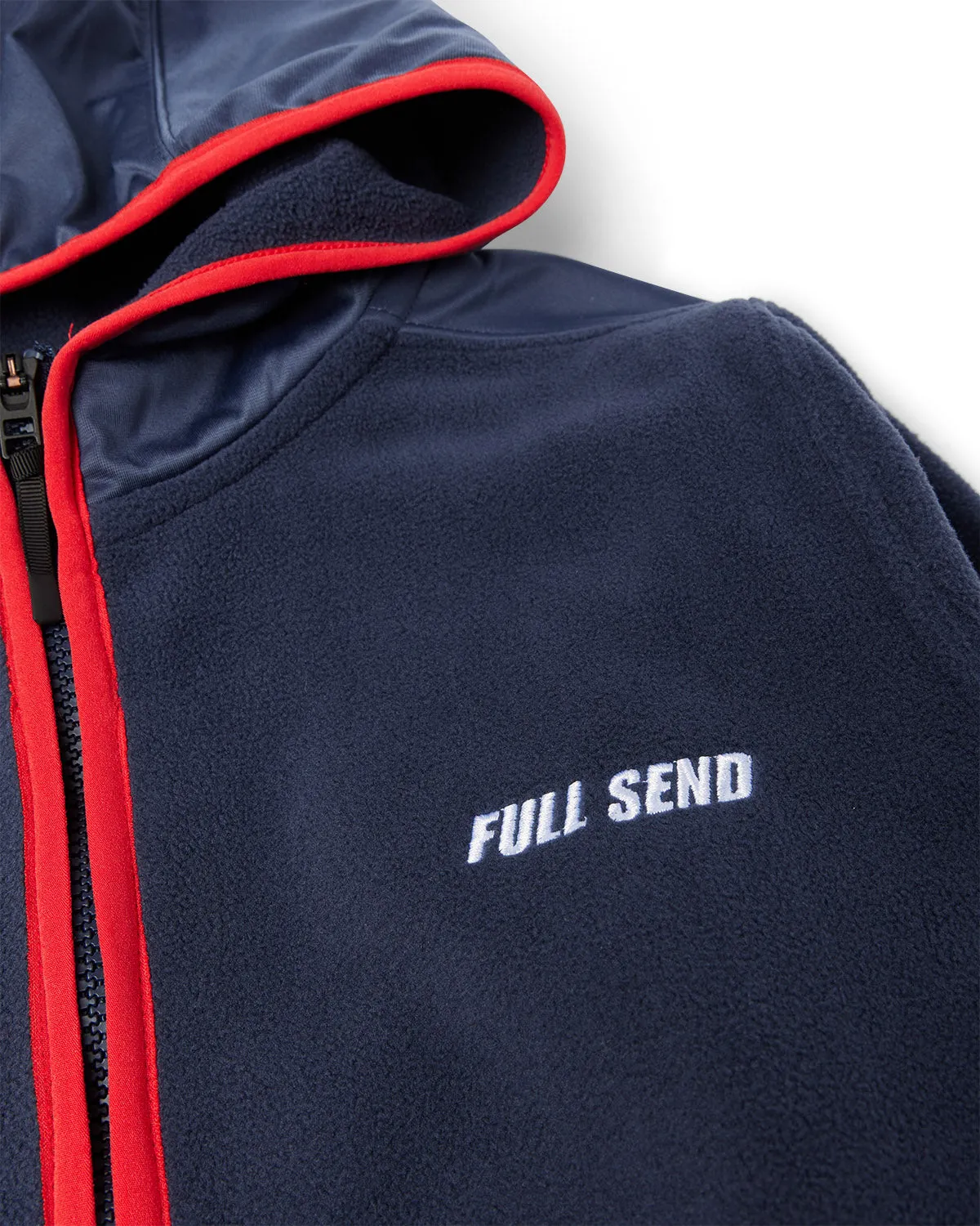 Full Send Golf Fleece Hoodie Zip-Up (Navy)