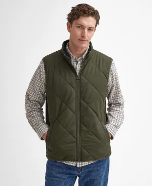 Hybrid Quilted Gilet - Olive