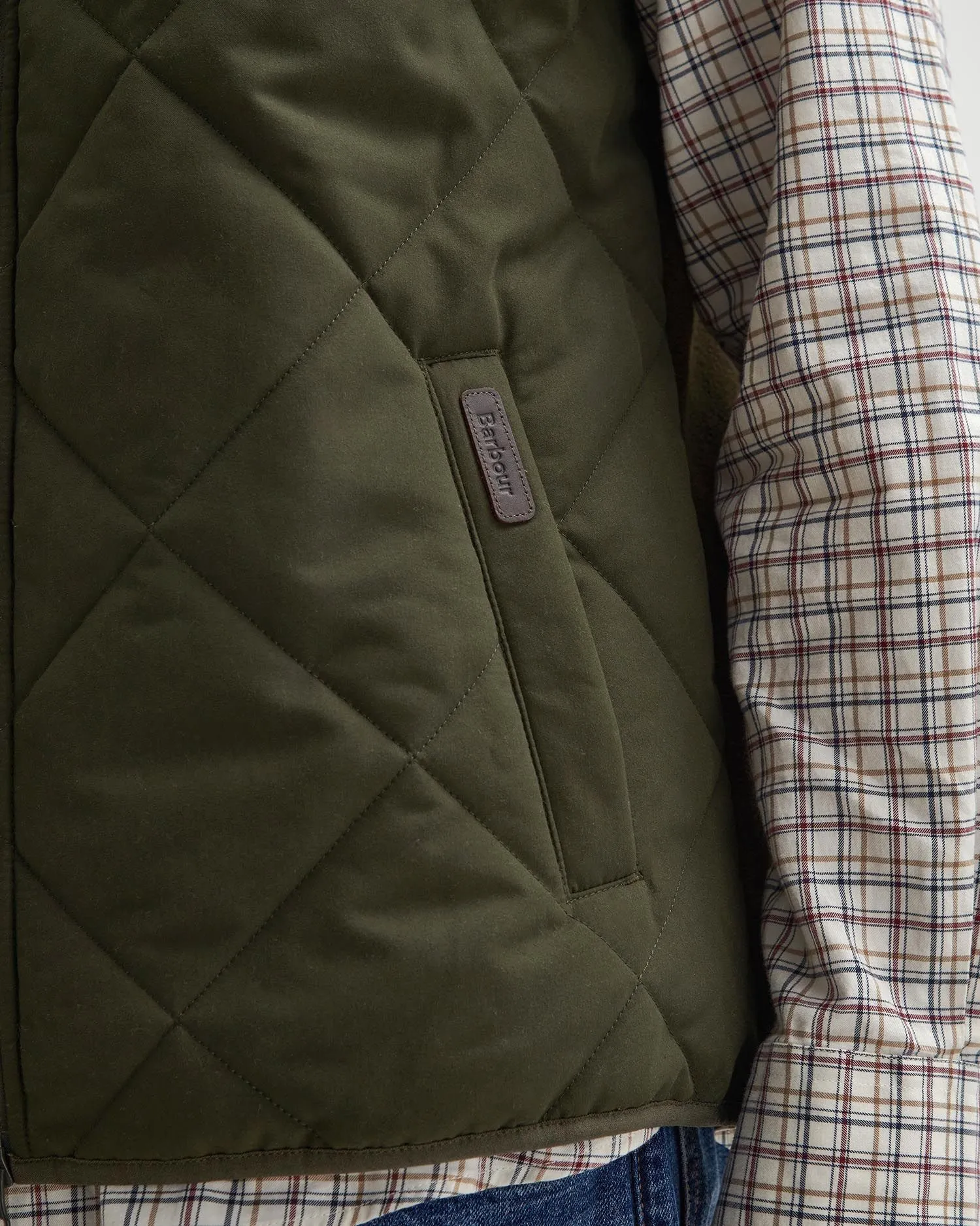 Hybrid Quilted Gilet - Olive