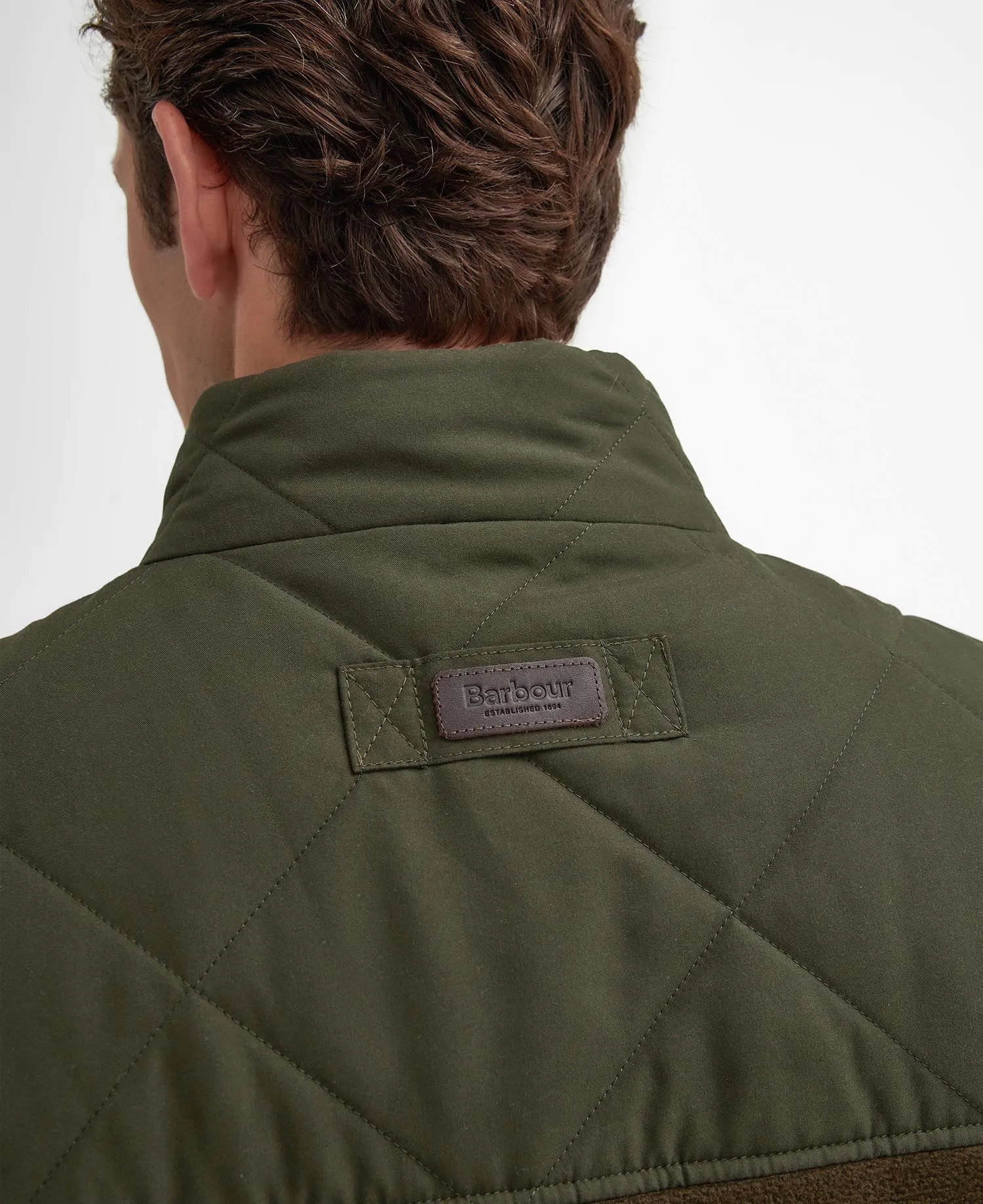 Hybrid Quilted Gilet - Olive