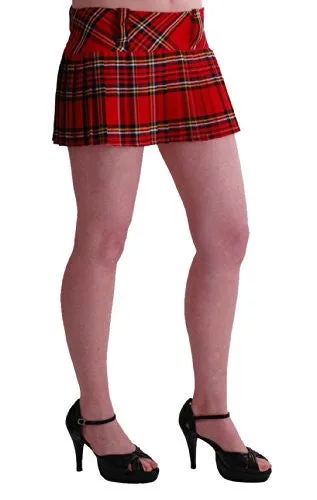 Kelly Tartan Pleated Mini Skirt