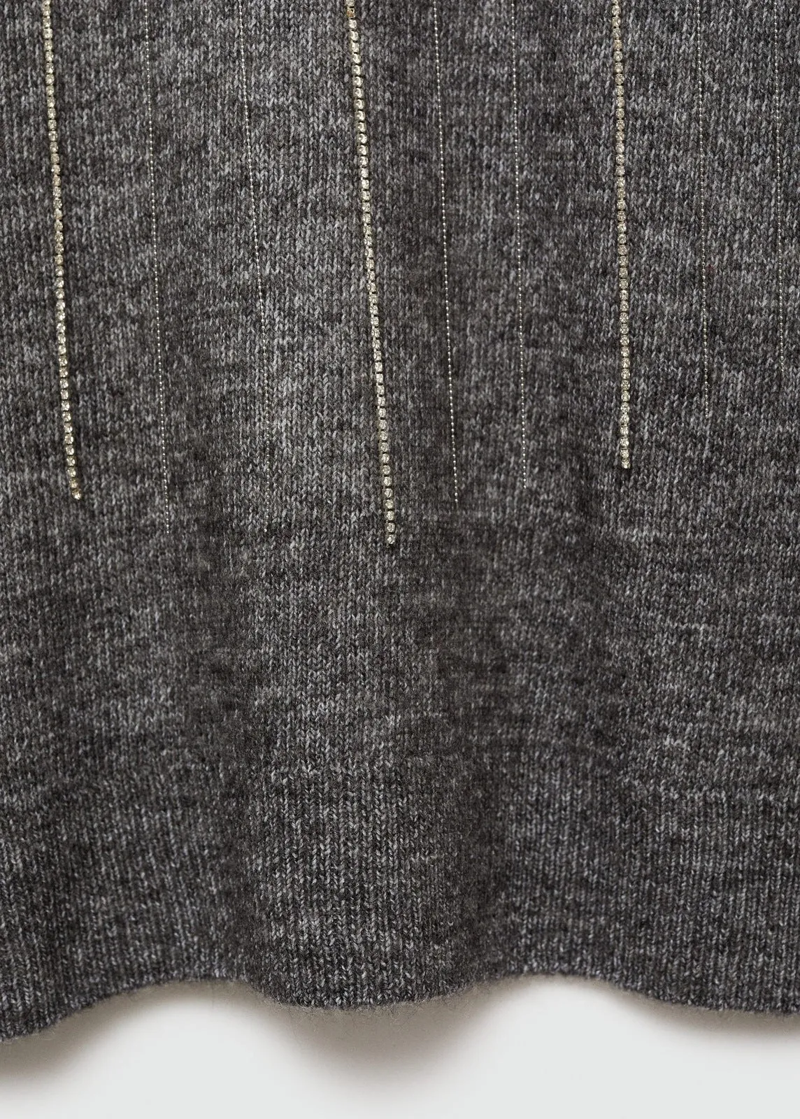 Knitted sweater with glitter detail - Gray