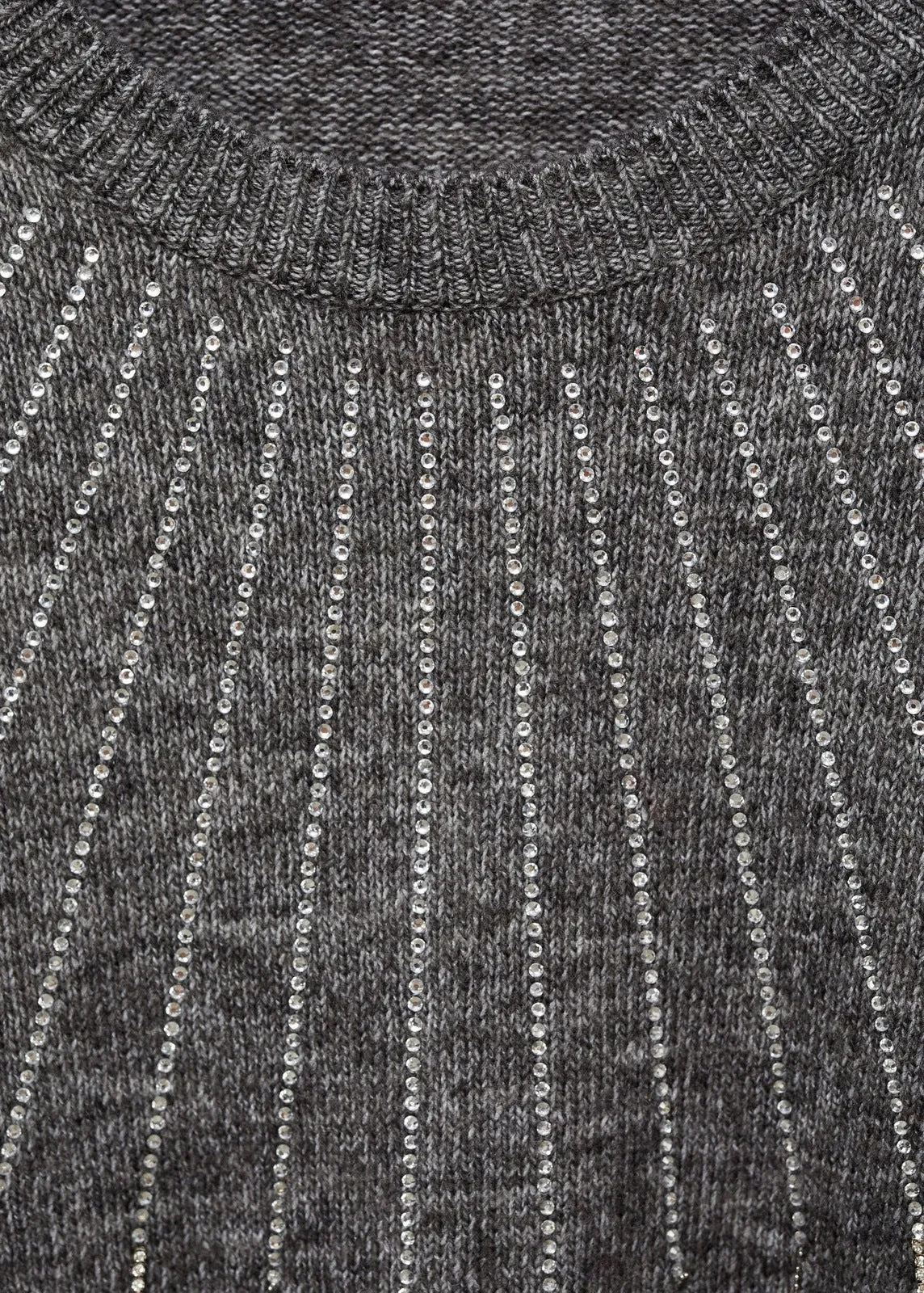 Knitted sweater with glitter detail - Gray