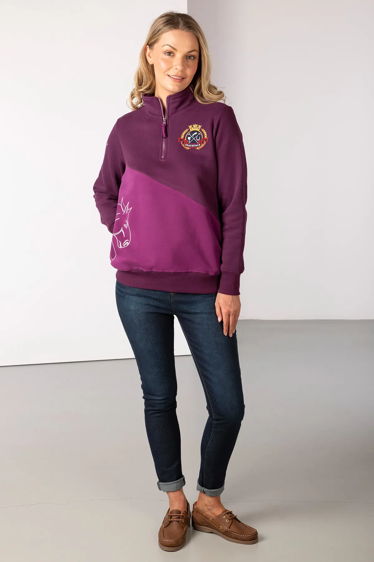 Ladies Diagonal Horse Sweatshirt