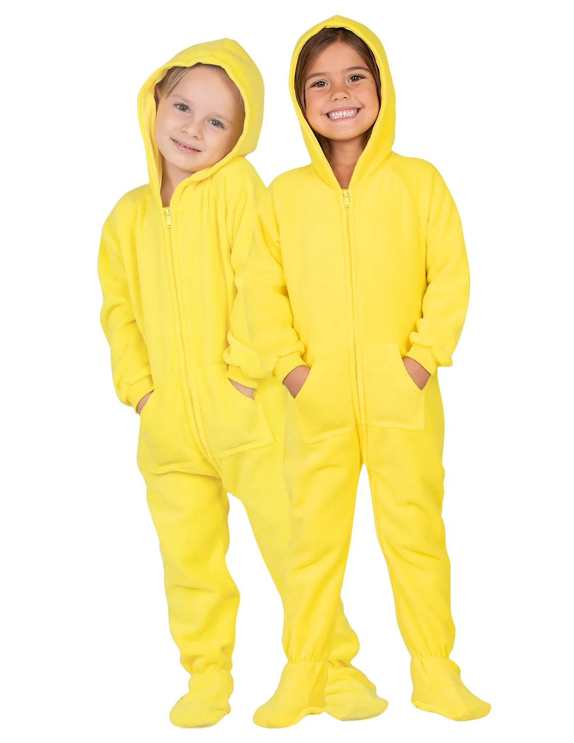 Lemon Yellow Toddler Hoodie Fleece Onesie