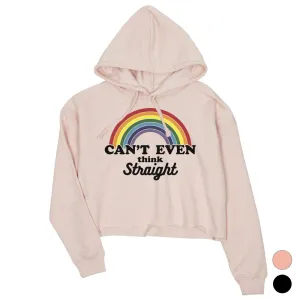 LGBT Can't Straight Rainbow Crop Hoodie